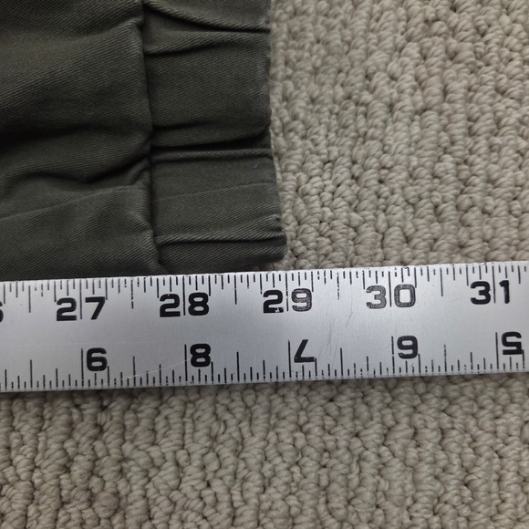 WOWIE Olive Green Jogger Pants Elastic Waist Drawstring Pockets Womens Medium - Picture 8 of 10